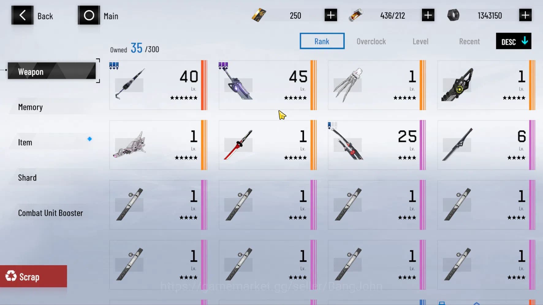 Punishing: Gray Raven Accounts ASIA PACIFIC | LEVEL 74 | Lucia Tsubaki Skin | Nir image 12