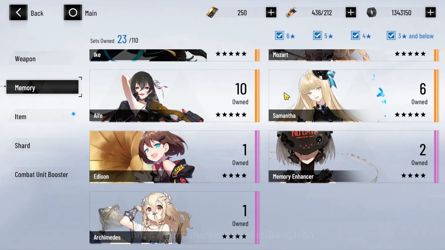 Punishing: Gray Raven Accounts ASIA PACIFIC | LEVEL 74 | Lucia Tsubaki Skin | Nir image 18