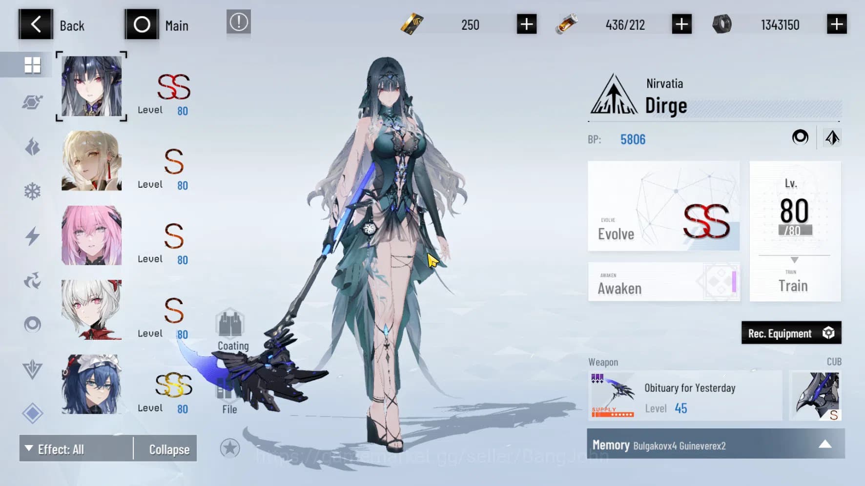 Punishing: Gray Raven Accounts ASIA PACIFIC | LEVEL 74 | Lucia Tsubaki Skin | Nir image 5