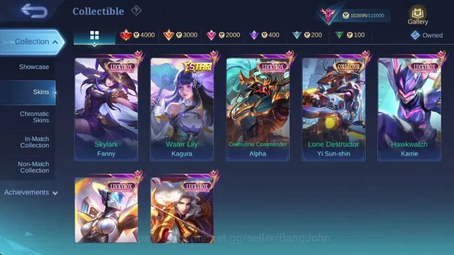 Mobile Legends: Bang Bang Accounts Global|Hero 129|Skin 307|Exalted|Legend Gusion|CC image 12
