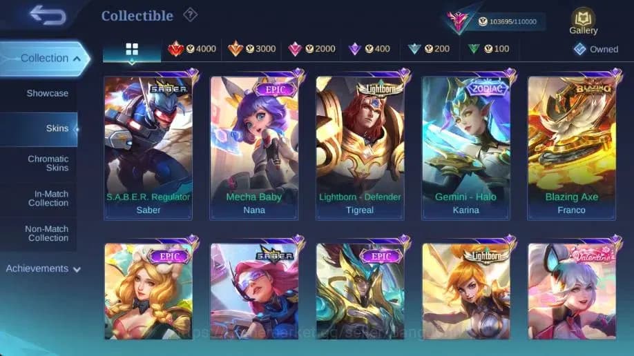 Mobile Legends: Bang Bang Accounts Global|Hero 129|Skin 307|Exalted|Legend Gusion|CC image 14