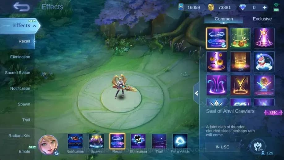 Mobile Legends: Bang Bang Accounts Global|Hero 129|Skin 307|Exalted|Legend Gusion|CC image 6