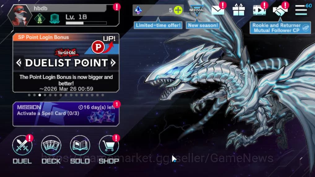 Yu-Gi-Oh! Master Duel Accounts Lv 18 | 20 Deck |VSK9,DragonMaid,Dracotail,Yummys, image 1
