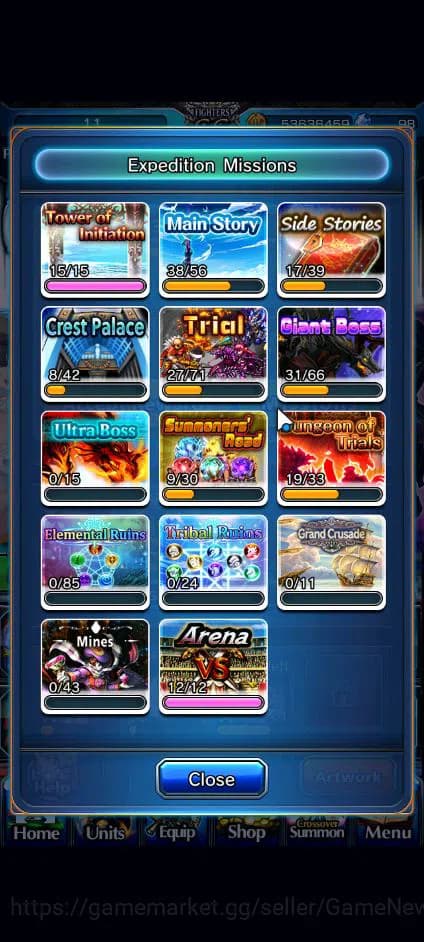 Grand Summoners Accounts Global|Rank 94|23 Ascend+5 TW|[Emiya,Frieren,Chloe image 11