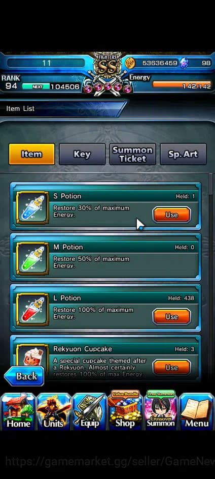 Grand Summoners Accounts Global|Rank 94|23 Ascend+5 TW|[Emiya,Frieren,Chloe image 17