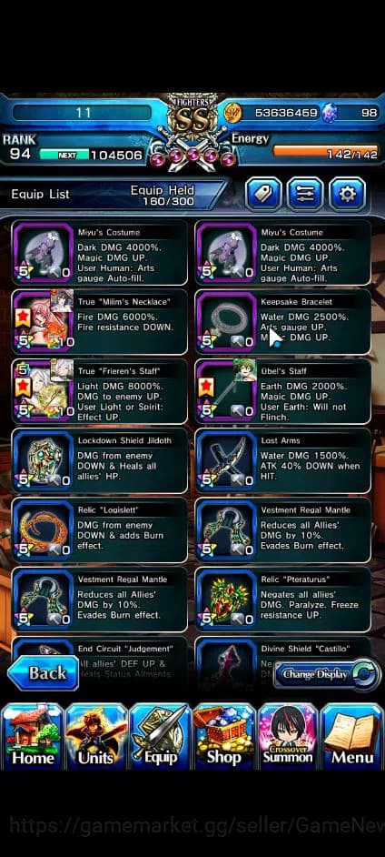 Grand Summoners Accounts Global|Rank 94|23 Ascend+5 TW|[Emiya,Frieren,Chloe image 4