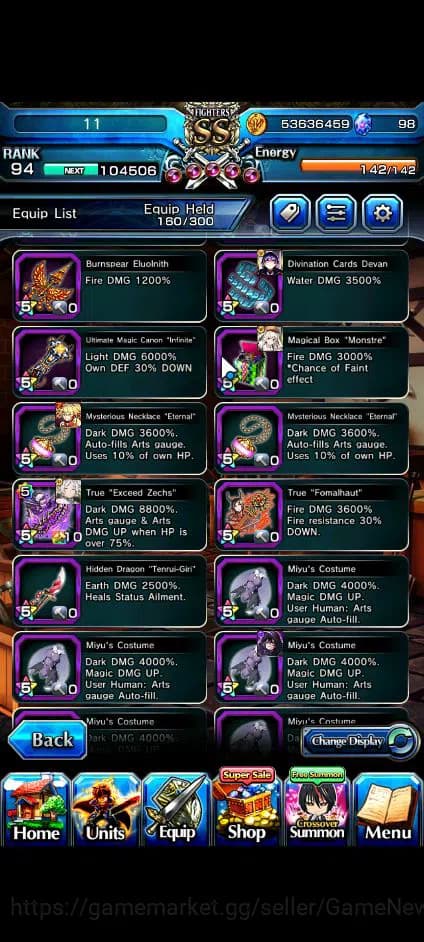 Grand Summoners Accounts Global|Rank 94|23 Ascend+5 TW|[Emiya,Frieren,Chloe image 5