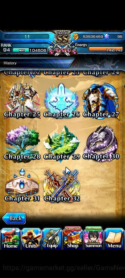 Grand Summoners Accounts Global|Rank 94|23 Ascend+5 TW|[Emiya,Frieren,Chloe image 9