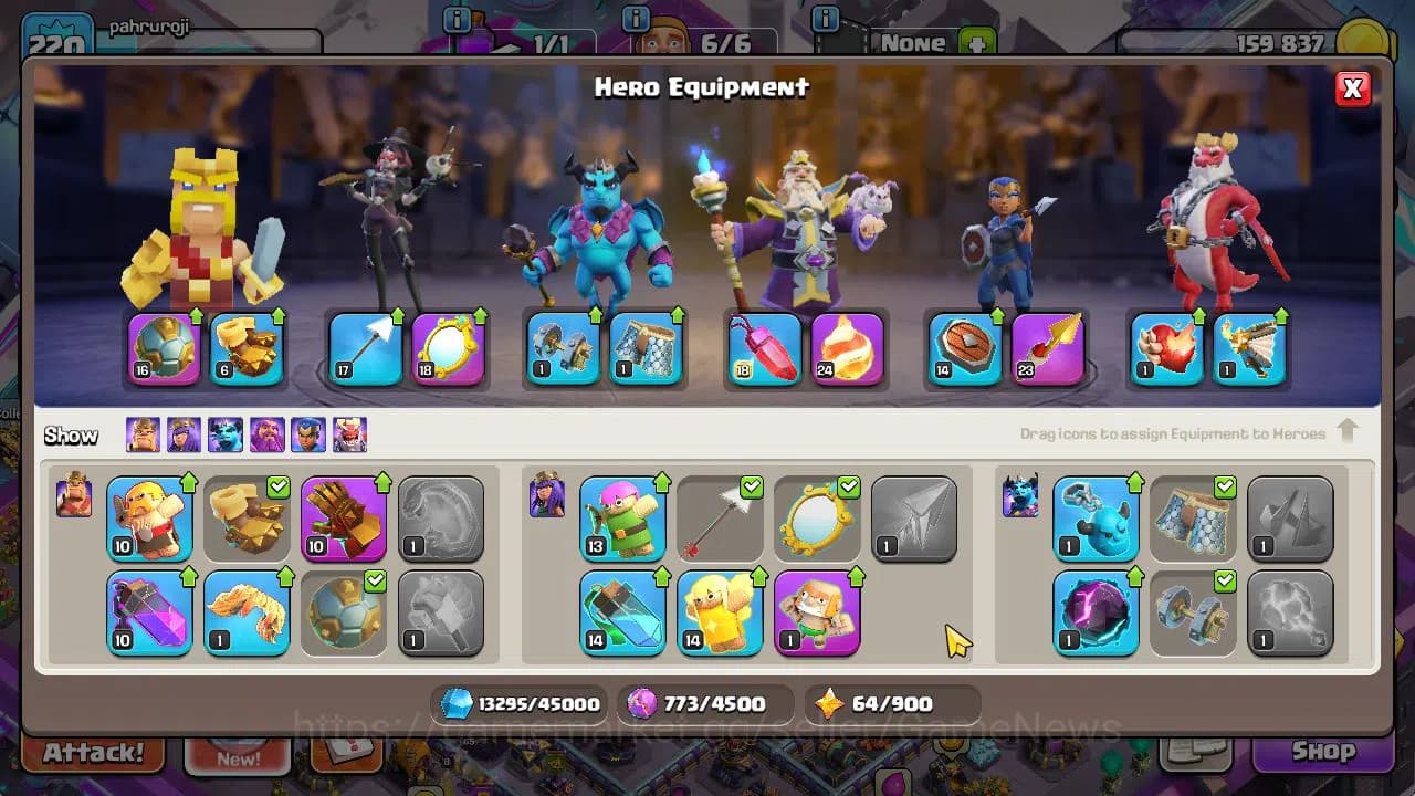 Clash of Clans Accounts TH 15-BH 10|Limited Skin|LV 220|HH 9|BK 81,AQ 85,G image 3