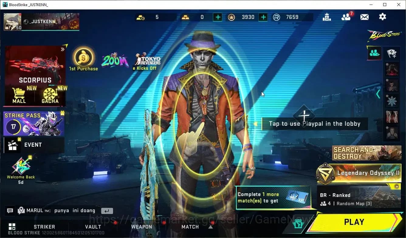 Blood Strike Accounts ASIA|ETERNAL Lv2 M700-Retribution+2 ULTRA Origin12 image 1