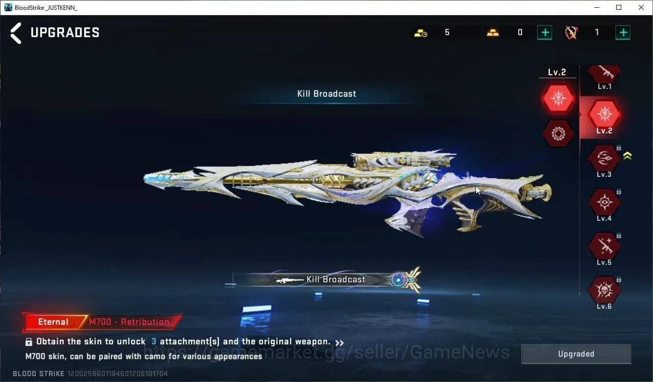 Blood Strike Accounts ASIA|ETERNAL Lv2 M700-Retribution+2 ULTRA Origin12 image 8