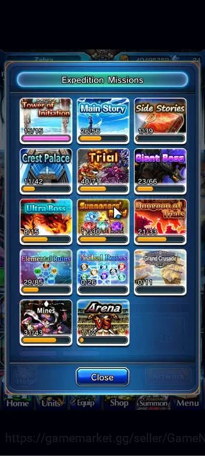 Grand Summoners Accounts Global|Rank 103|1 Sp Art|25 Ascend+11 TW|[Inumuta, image 10
