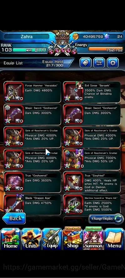 Grand Summoners Accounts Global|Rank 103|1 Sp Art|25 Ascend+11 TW|[Inumuta, image 13