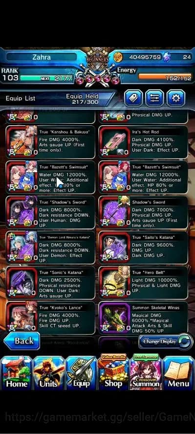 Grand Summoners Accounts Global|Rank 103|1 Sp Art|25 Ascend+11 TW|[Inumuta, image 17