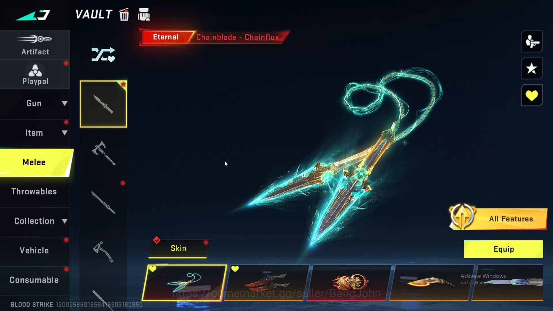 Blood Strike Accounts ASIA | 4 Evo Weapons | 8 Collab Skins | 25 Eternal image 8