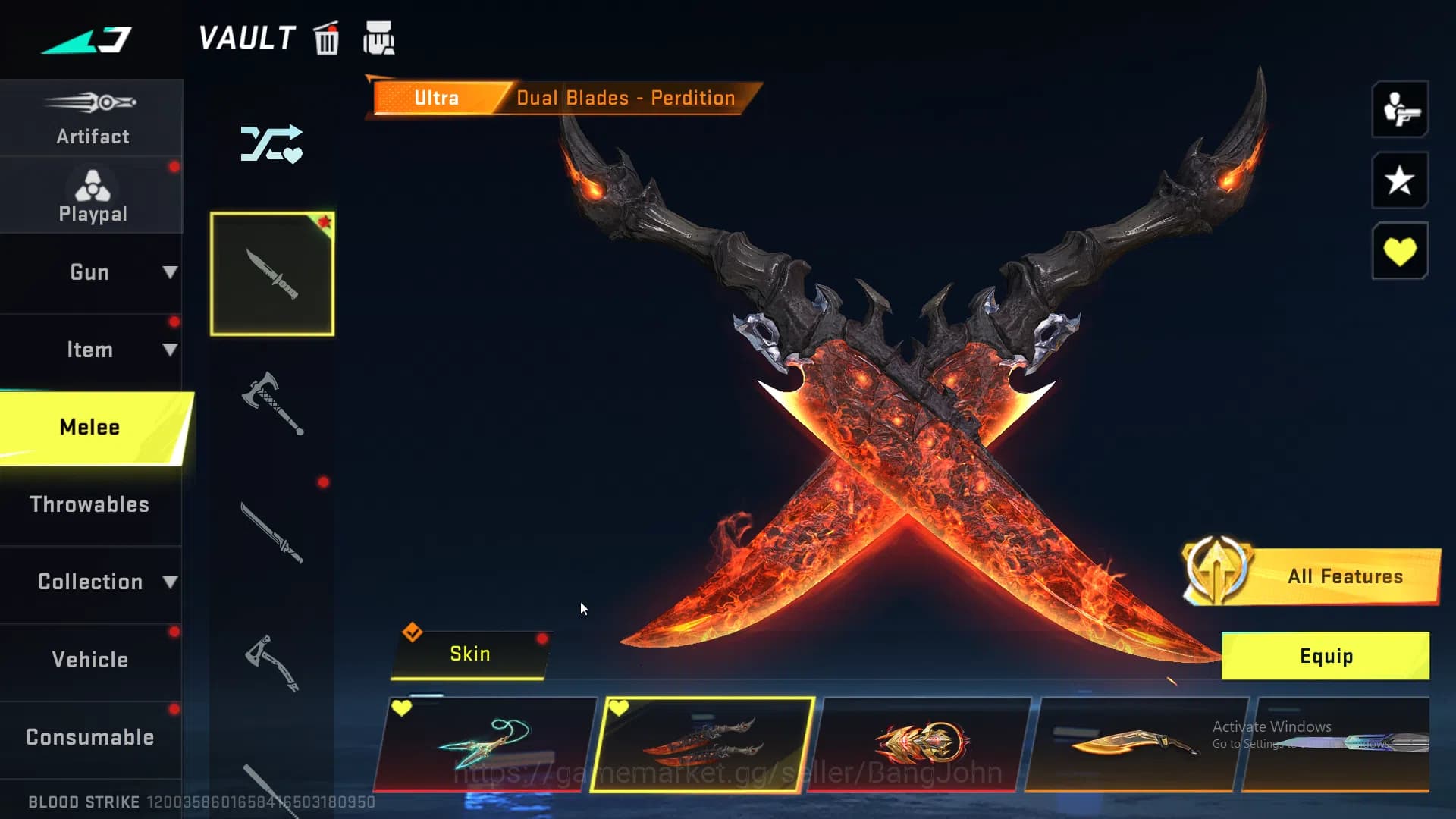 Blood Strike Accounts ASIA | 4 Evo Weapons | 8 Collab Skins | 25 Eternal image 9