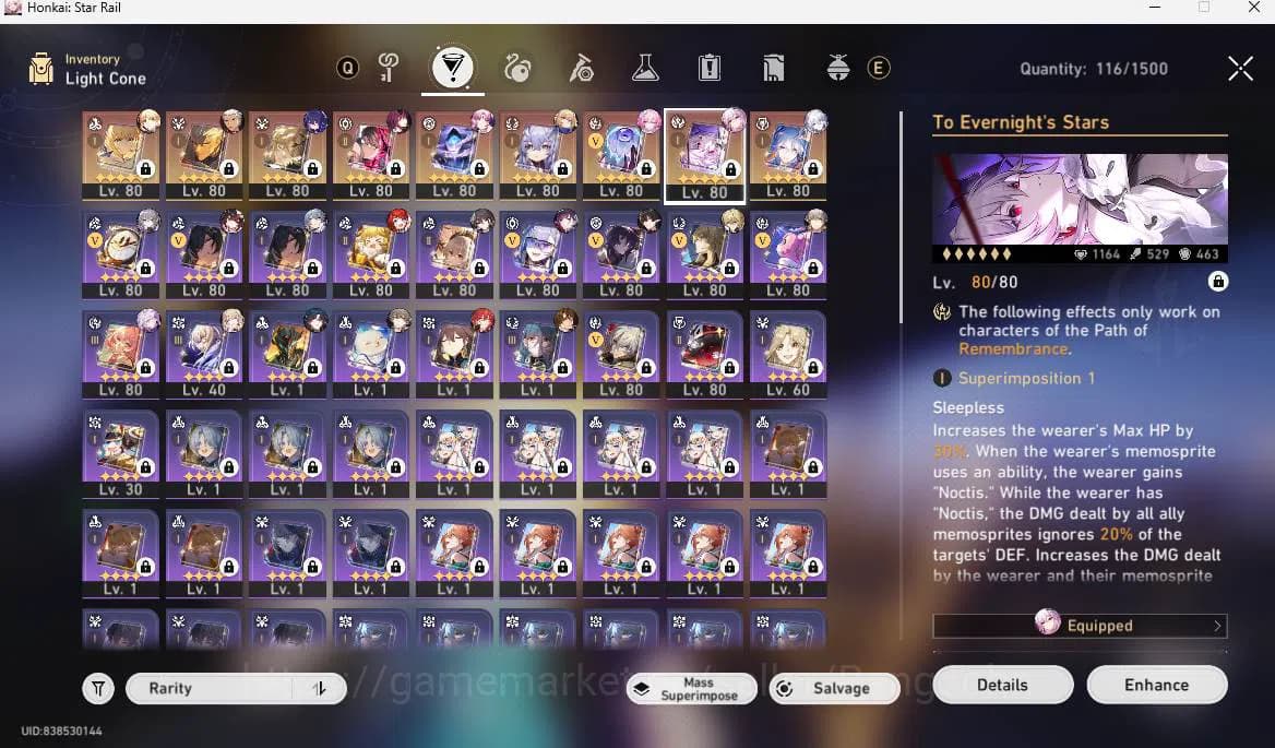 Honkai Star Rail Accounts ASIA|TL 70|Archer Prem Team|17 limit|LC Sign(Arche image 2