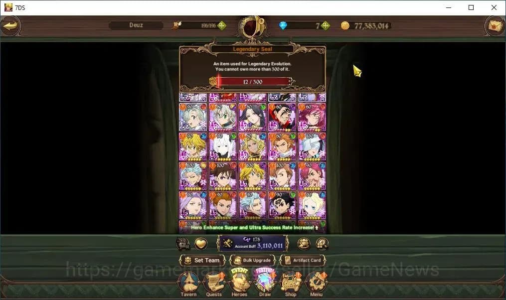 The Seven Deadly Sins: Grand Cross Accounts Global|3,1M CC|4 LR+8 UR+Collab ReZero|S&B,Elizabe image 5