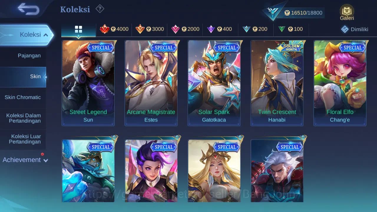 Mobile Legends: Bang Bang Accounts GLOBAL Hero 66 Skin 92 | Dtamer Valir Kimmy | Epic image 5