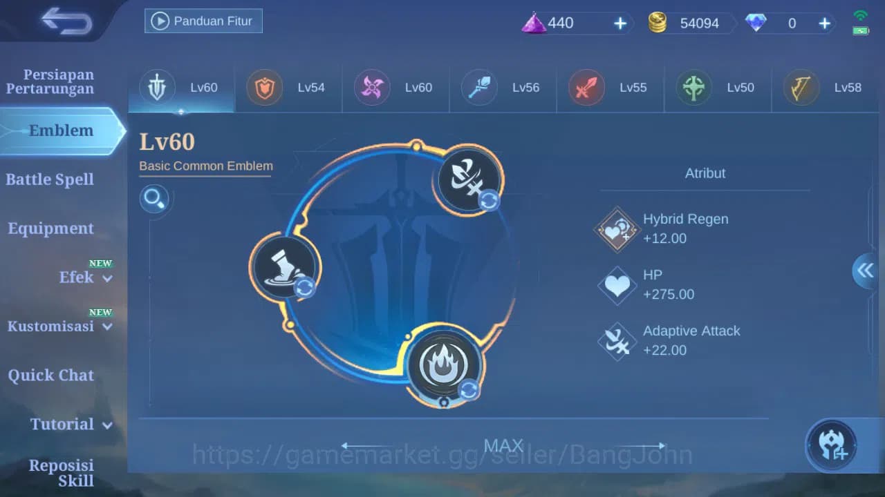 Mobile Legends: Bang Bang Accounts GLOBAL Hero 66 Skin 92 | Dtamer Valir Kimmy | Epic image 8