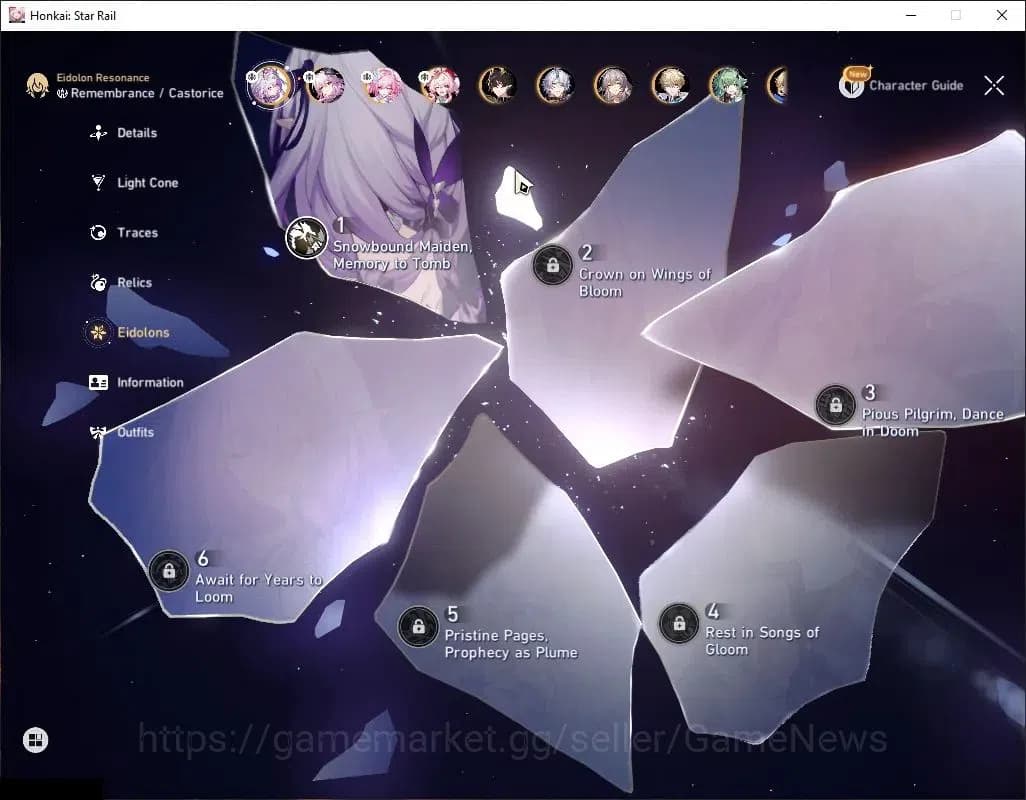 Honkai Star Rail Accounts Asia|TL 69|Casto Prem Team|13 Limited|[Castorice E image 7