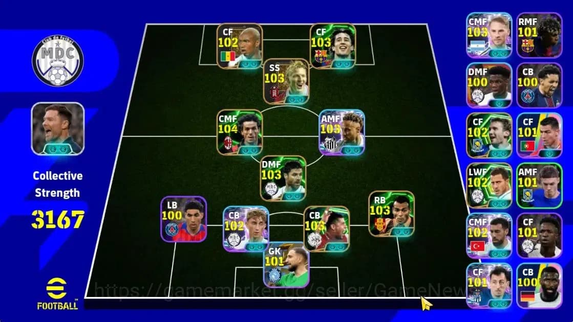 eFootball Accounts Android|Neymar Jr(Blitz Curler), Messi, Mbappe, Xa image 1