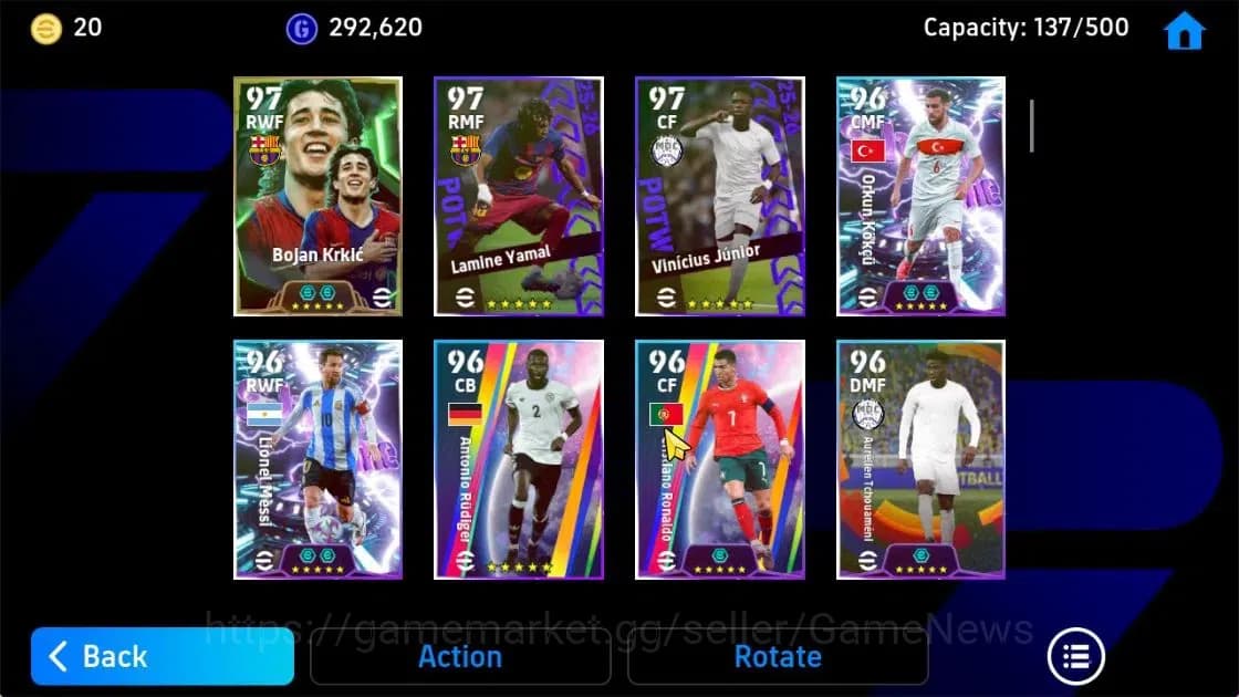 eFootball Accounts Android|Neymar Jr(Blitz Curler), Messi, Mbappe, Xa image 13
