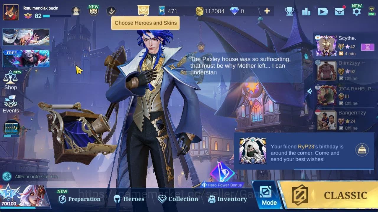 Mobile Legends: Bang Bang Accounts Hero 132|Skin 191|High Glory 65|CC Natalia,LB[Hari image 1