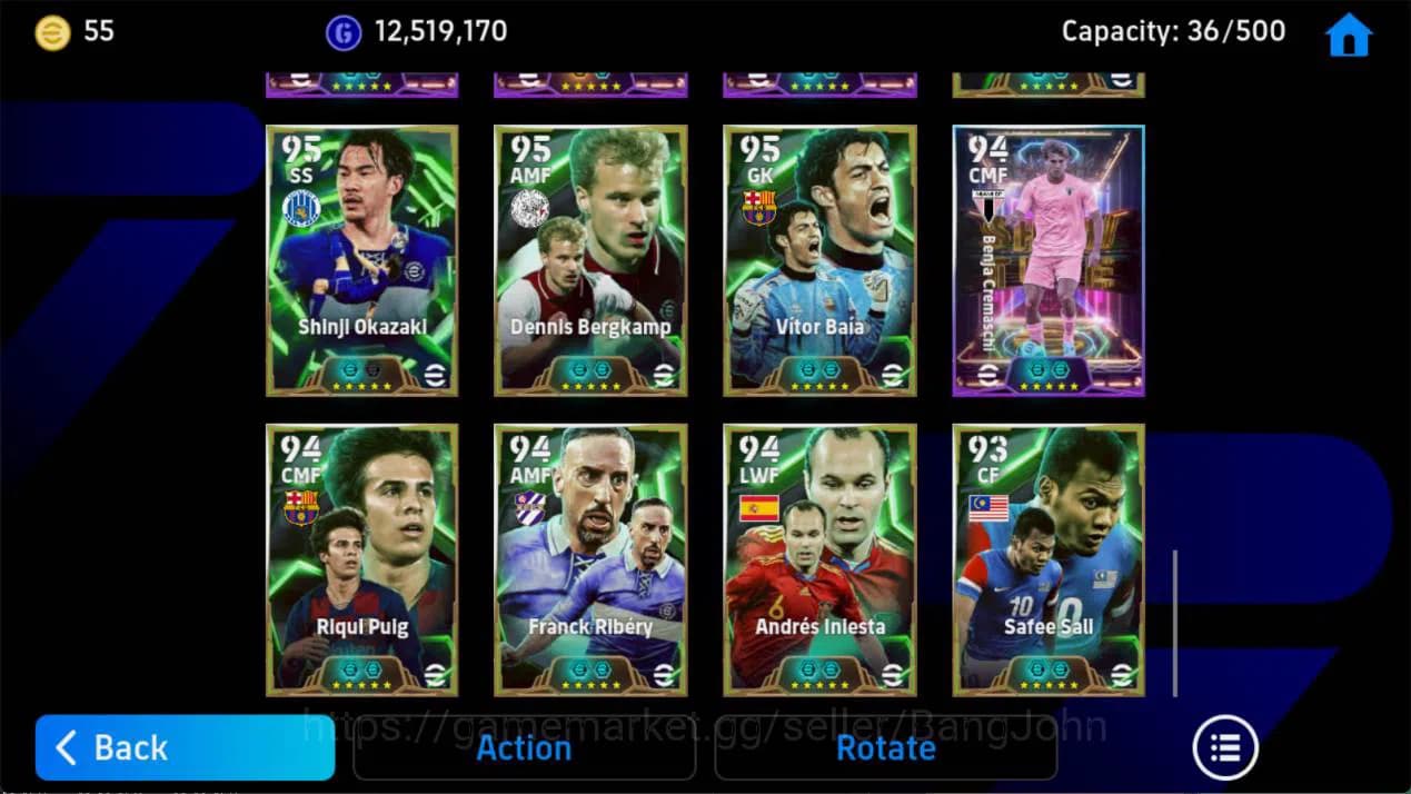 eFootball Accounts Android,PWR 3194,Gerrard epc,messi Barca,villa epc image 2