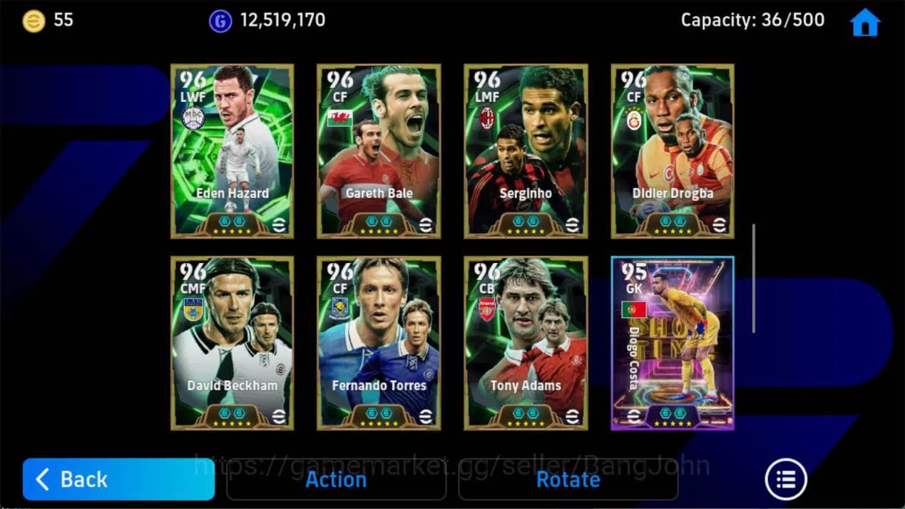 eFootball Accounts Android,PWR 3194,Gerrard epc,messi Barca,villa epc image 4