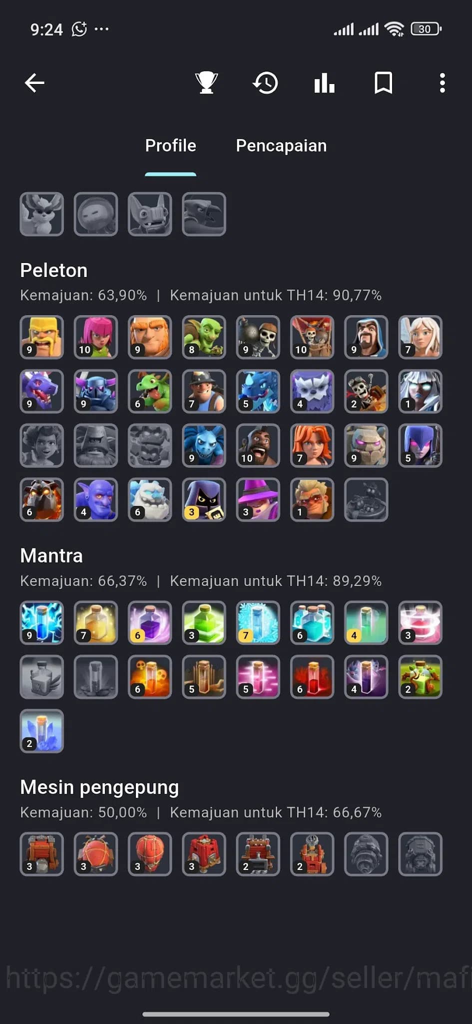 Clash of Clans Accounts HIGH-END TH14 | AQ76 BK65 | Giant Gauntlet 8, Froz image 19