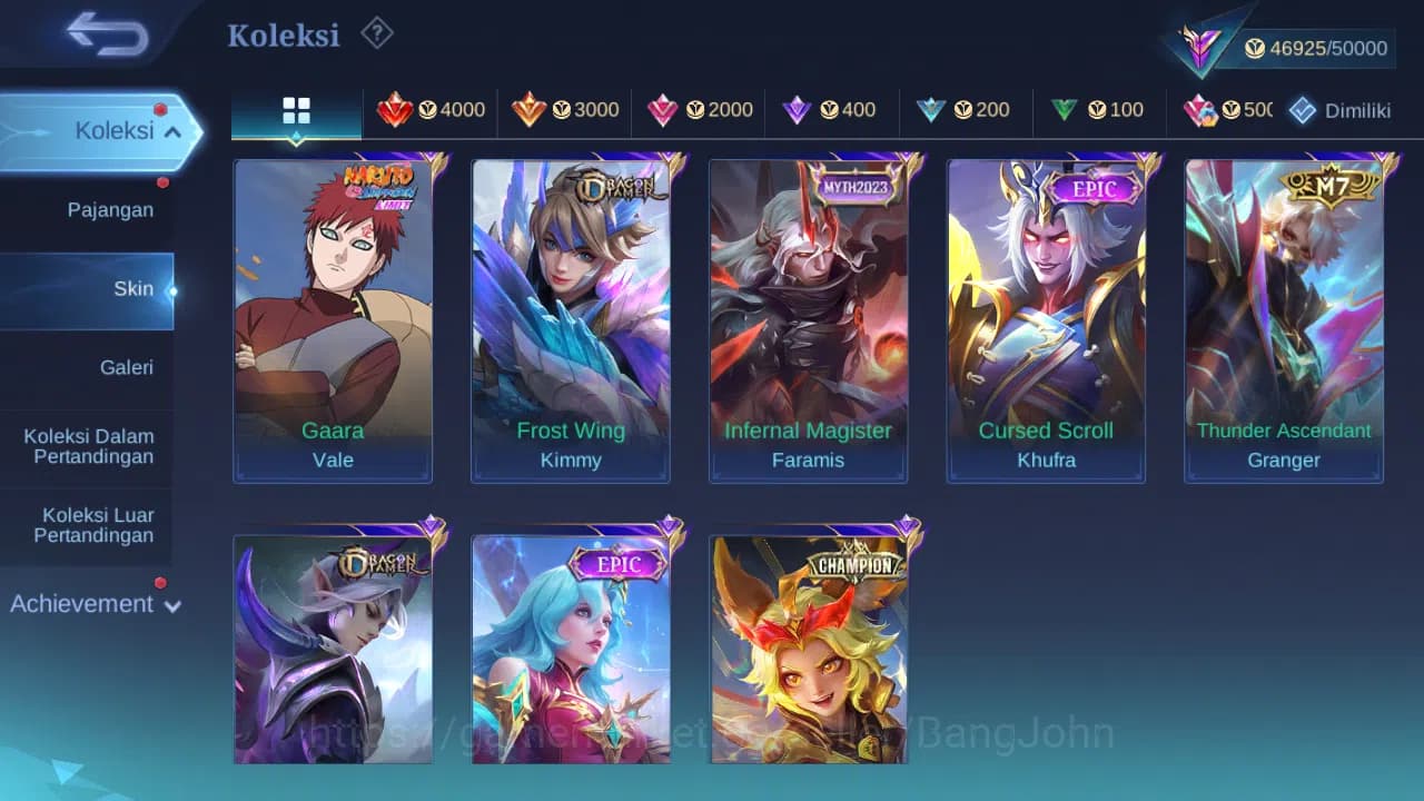 Mobile Legends: Bang Bang Accounts Hero 122 Skin 206 | Champion Joy | KOF Karina | CC image 8