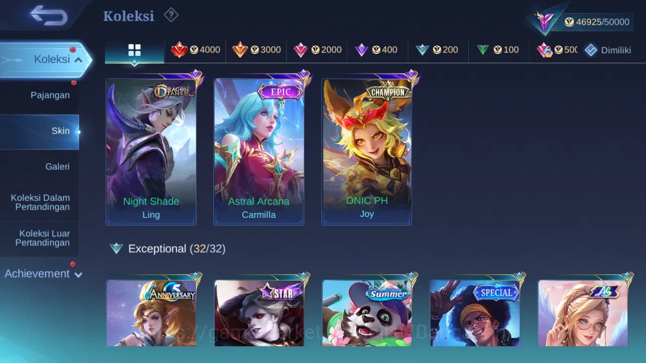 Mobile Legends: Bang Bang Accounts Hero 122 Skin 206 | Champion Joy | KOF Karina | CC image 9