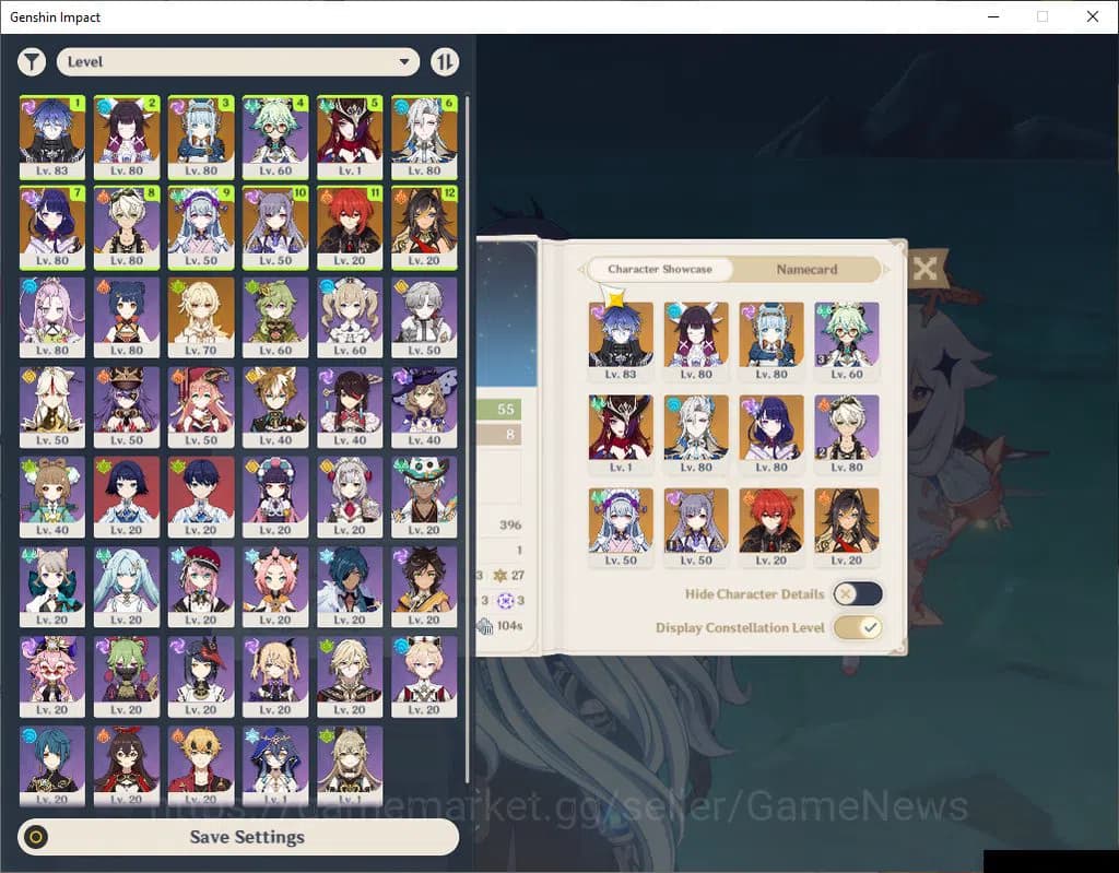 Genshin Impact Accounts ASIA|AR 55|Prime Team Flins|6Limited+1(*5Weapon)Fl image 1