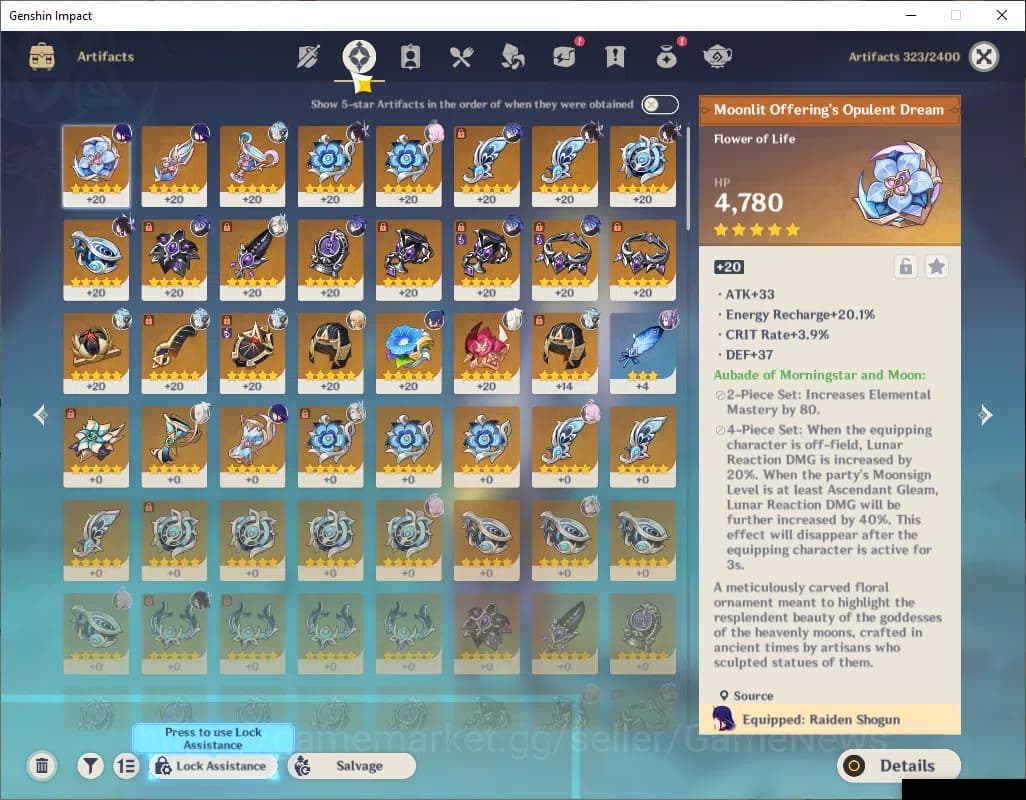 Genshin Impact Accounts ASIA|AR 55|Prime Team Flins|6Limited+1(*5Weapon)Fl image 11