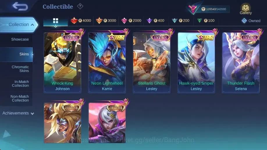Mobile Legends: Bang Bang Accounts Global|Hero 132 Skin 361|Exalted|Legend Miya+Franc image 12