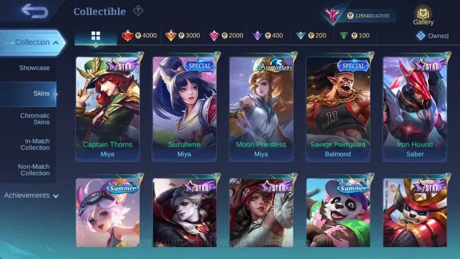 Mobile Legends: Bang Bang Accounts Global|Hero 132 Skin 361|Exalted|Legend Miya+Franc image 19