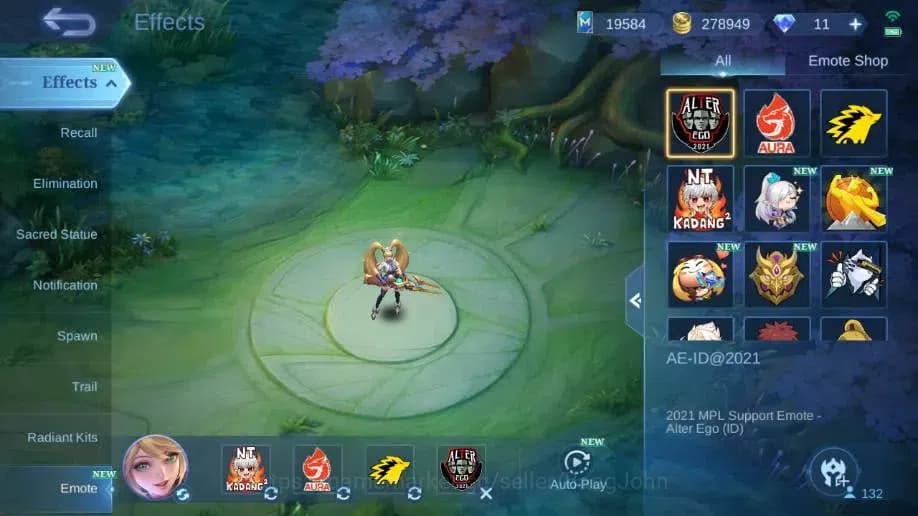 Mobile Legends: Bang Bang Accounts Global|Hero 132 Skin 361|Exalted|Legend Miya+Franc image 7