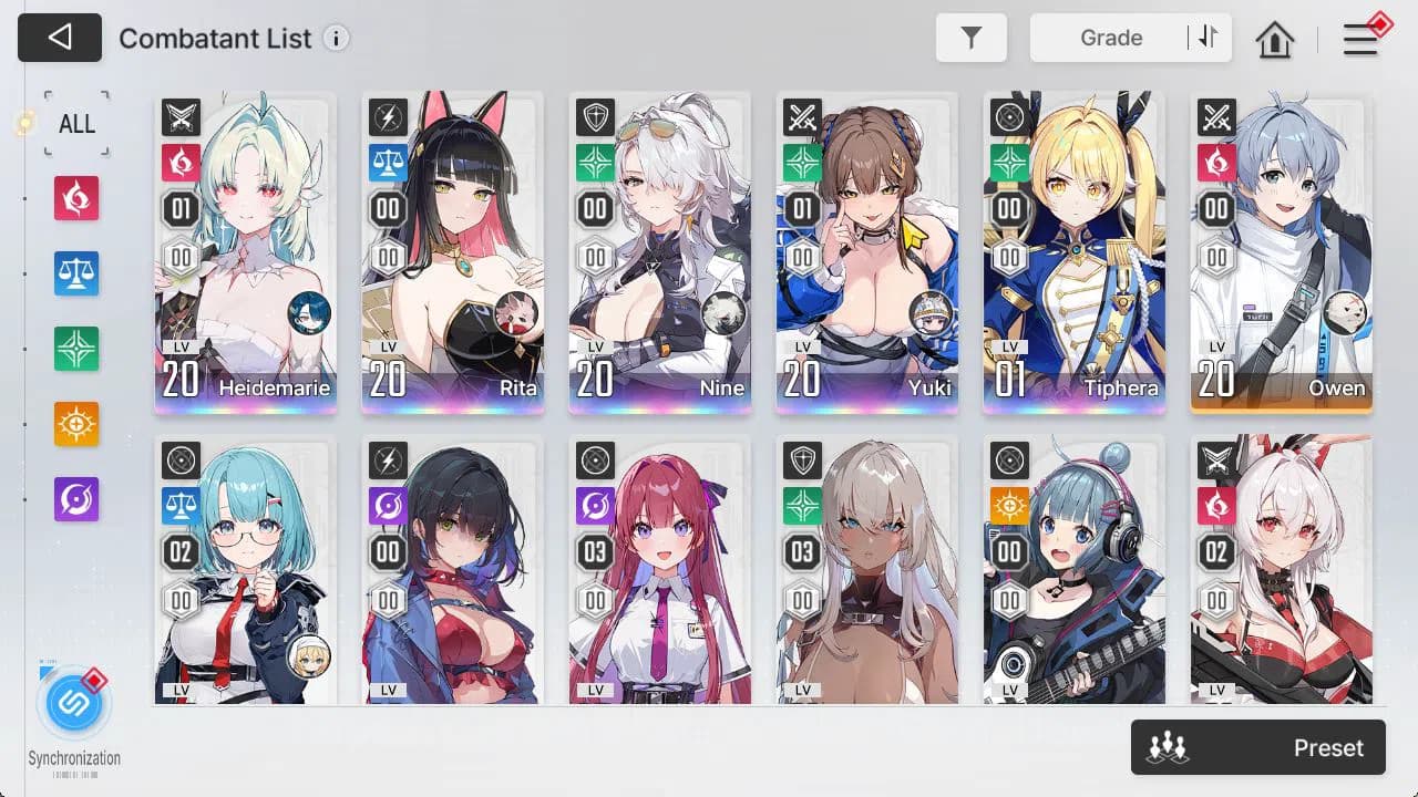Chaos Zero Nightmare Accounts GLOBAL Lv44|5 SSR[Heidemarie+Sign,Rita,Nine,Tipher image 13