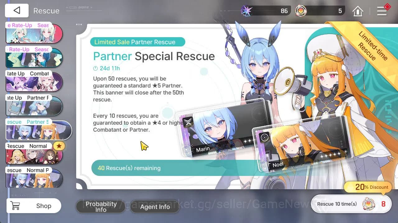 Chaos Zero Nightmare Accounts GLOBAL Lv44|5 SSR[Heidemarie+Sign,Rita,Nine,Tipher image 4