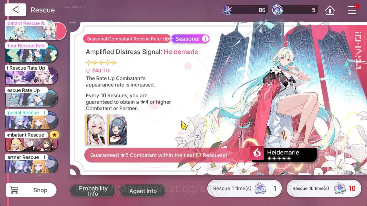 Chaos Zero Nightmare Accounts GLOBAL Lv44|5 SSR[Heidemarie+Sign,Rita,Nine,Tipher image 6