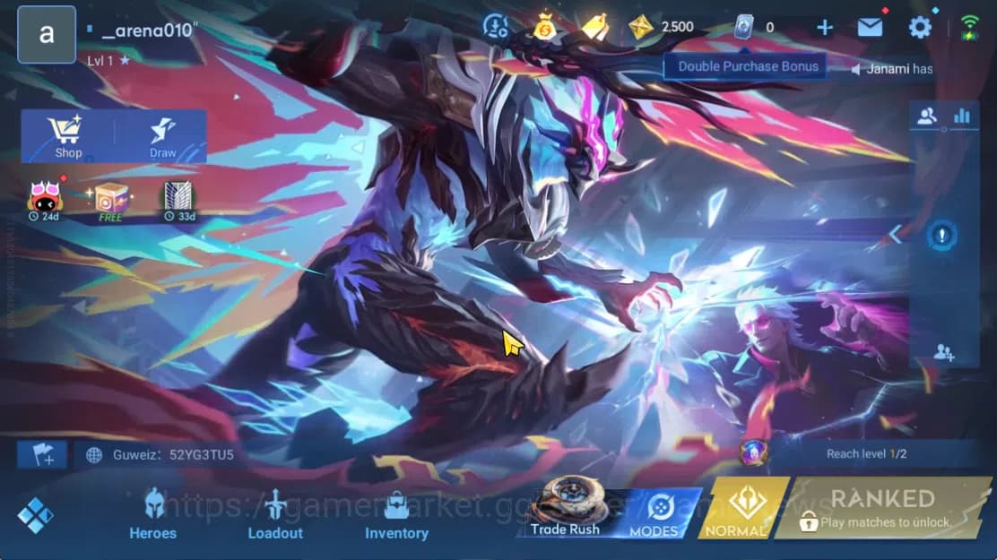 Honor of Kings Accounts Hero 7 |Starter with Legend Skin Selection Chest(D image 2