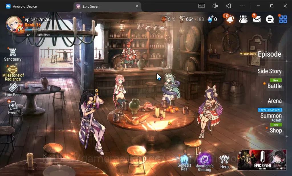 Epic Seven Accounts GLOBAL UNVERIF|New Era+MoR Lv6|2 ML(BArunka,Urban image 1