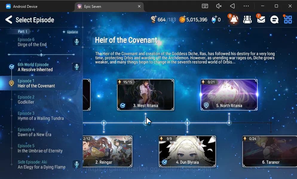 Epic Seven Accounts GLOBAL UNVERIF|New Era+MoR Lv6|2 ML(BArunka,Urban image 14