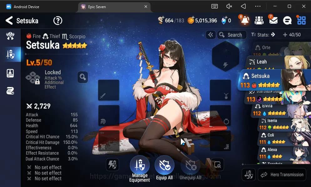 Epic Seven Accounts GLOBAL UNVERIF|New Era+MoR Lv6|2 ML(BArunka,Urban image 2