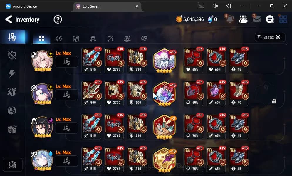 Epic Seven Accounts GLOBAL UNVERIF|New Era+MoR Lv6|2 ML(BArunka,Urban image 9