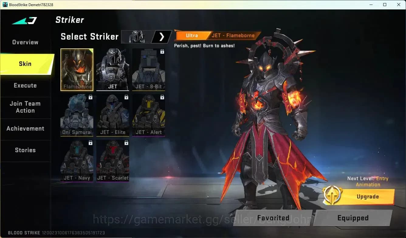 Blood Strike Accounts ASIA| ULTRA STRIKER: JET-Flameborne | LEGENDARY GU image 2