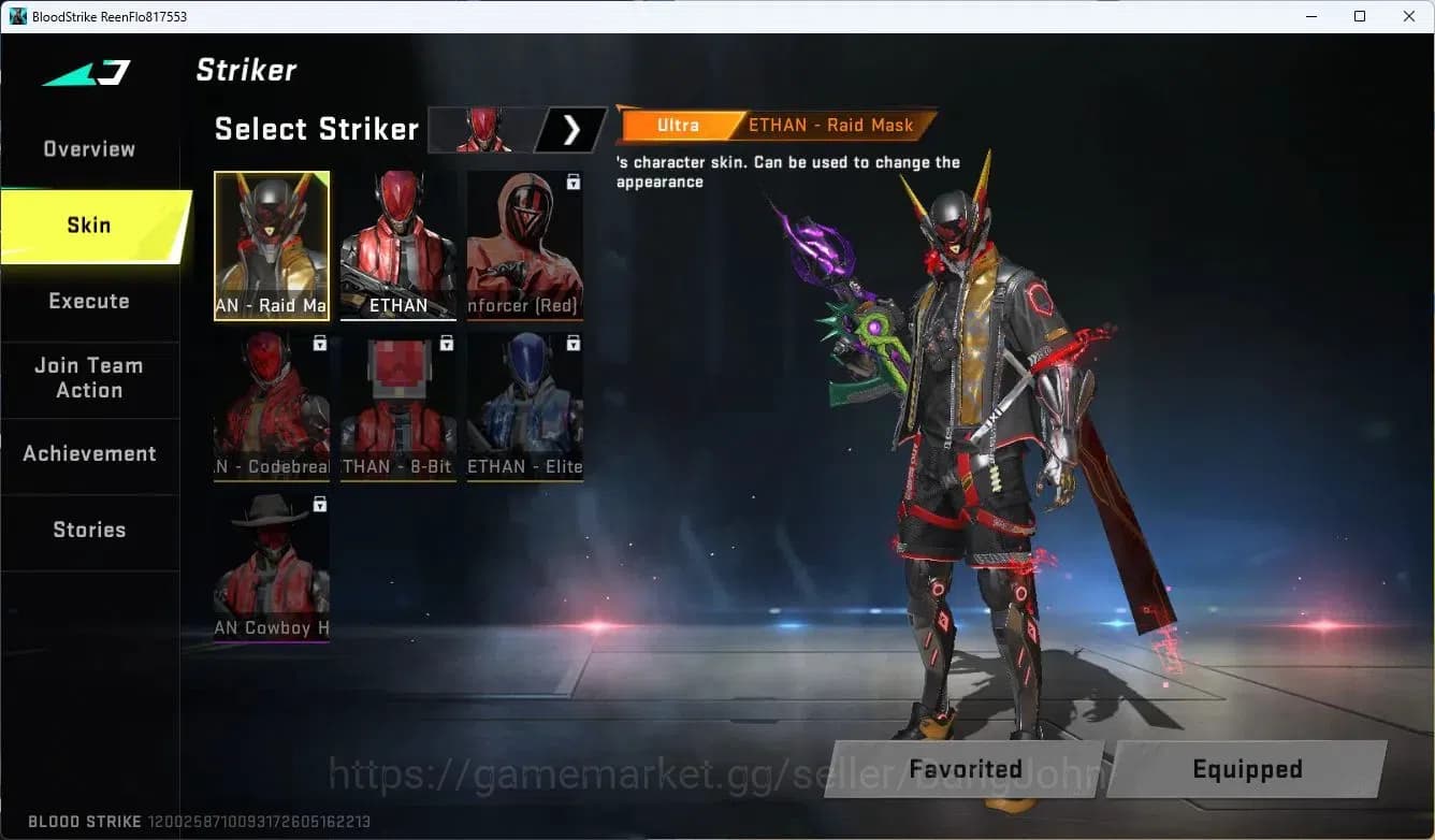 Blood Strike Accounts ASIA| 7DS: QBZ95, Playpal Oslo | 2 Ultra Strikers image 2