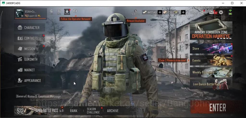 Arena Breakout Accounts MOBILE Lv30|SV 14,5M|CV 11M|GM AK-12,SS SCAR-L,Cer image 1