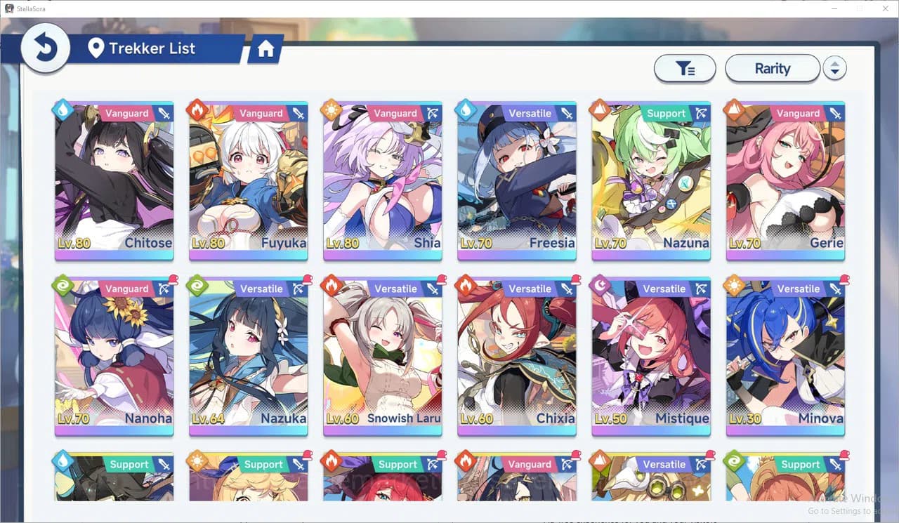 Stella Sora Accounts GLOBAL Lv40| 12 SSR 5 Limit (ChitoseT2,Fuyuka,Shia image 1